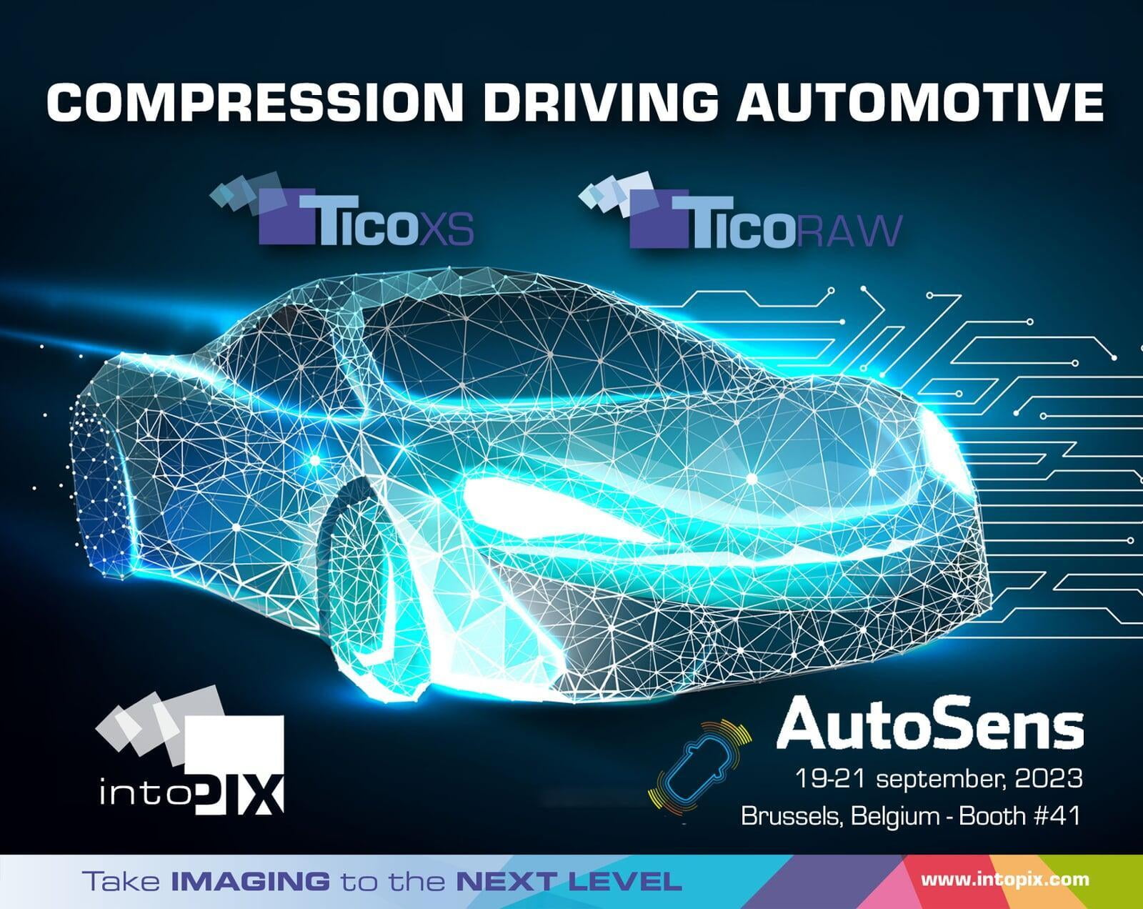 intoPIX showcases the new lightweight video compression standards and technologies driving automotive innovation at AutoSens 2023